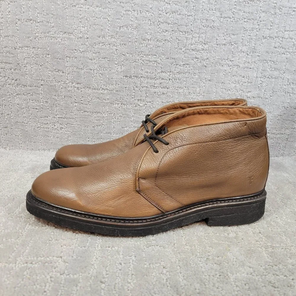 Frye Mens Size 11.5 D Brown Lace Up Country Chukka Boots